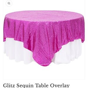 Glitz Fuchsia Sequin Table Overlay